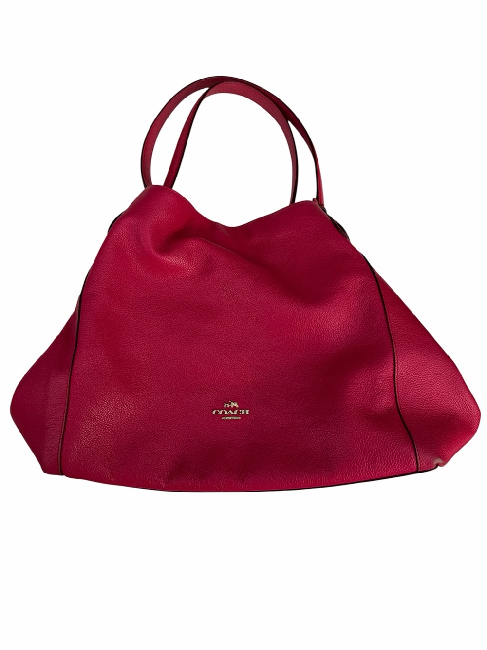 Coach Red Pebbled Leather Lexy Shoulder Bag